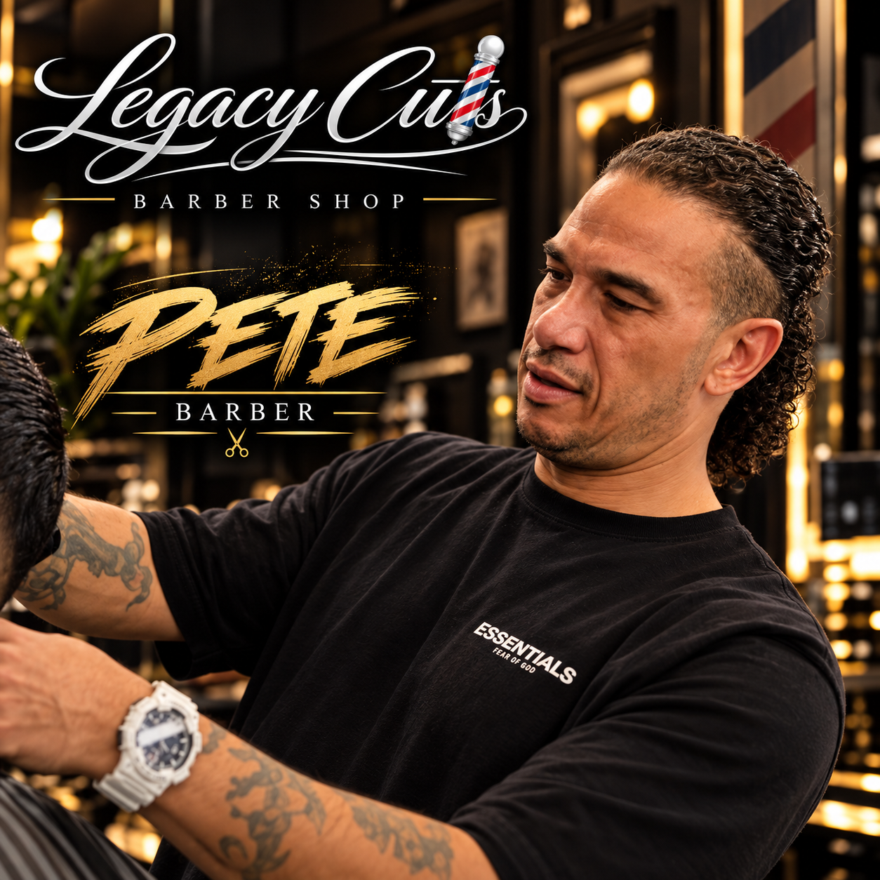 Pete, Barber at Legacy Cuts barber shop in East Orlando